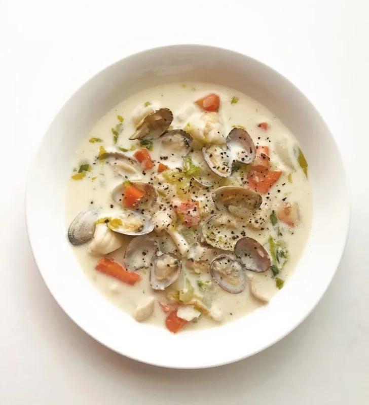 New England clam chowder