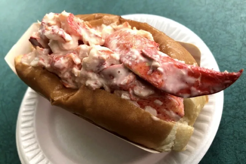 Classic lobster roll at the Lobster Hut
